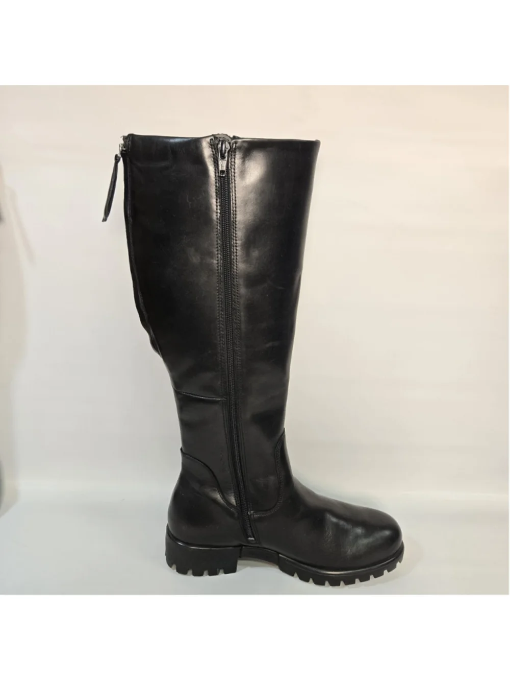 ECCO Modtray Hydromax Water Resistant Knee-High Riding Boots Black Leather 7-7.5